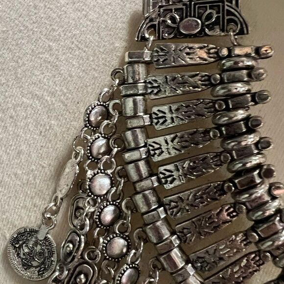 Silver Statement Necklace #J3 - Picture 8 of 10